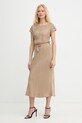Guess φόρεμα με βισκόζη DALIA μπεζ W6GK50.W1950
