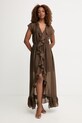 Guess šaty s lyocellom MAELYS hnedá W6GK87.W2111