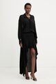 Patrizia Pepe sukienka z wiskozy czarny 2A3063.A776