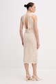 Odzież Patrizia Pepe sukienka bawełniana 2A3074.A774 beżowy