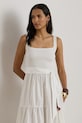 Odzież Lauren Ralph Lauren sukienka rozkloszowana bawełniana 200P09118 biały