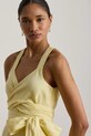 Lauren Ralph Lauren лятна рокля от лен жълт 200P13587