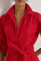 Lauren Ralph Lauren sukienka koszulowa bawełniana czerwony 200P13593