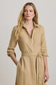 Одежда Lauren Ralph Lauren платье-рубашка из льна 200P13686 бежевый