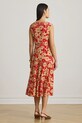 Lauren Ralph Lauren sukienka rozkloszowana 200P09092 czerwony SS26