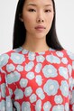 Marimekko poletna obleka iz cupro rdeča 095227