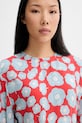 Marimekko poletna obleka iz cupro rdeča 095227
