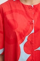 Marimekko haljina u stilu košulje od pamuka 095217 crvena