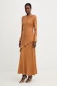 Šaty s prímesou hodvábu MAX&Co. MCOFASE 2616221063200 hnedá SS26