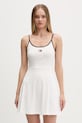 Tommy Jeans sukienka letnia bawełniana z elastanem biały DW0DW22335
