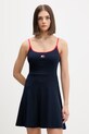 Tommy Jeans sukienka letnia bawełniana z elastanem granatowy DW0DW22335