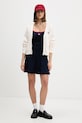 Tommy Jeans sukienka letnia bawełniana z elastanem DW0DW22335 granatowy SS26