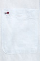 Tommy Jeans sukienka koszulowa z lnem DW0DW22344 niebieski