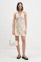 Tommy Jeans sukienka letnia DW0DW22346 beżowy SS26