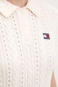 Tommy Jeans рокля тип пуловер от памук DW0DW22591 бежов