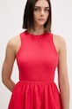 Tommy Jeans sukienka letnia bawełniana z elastanem DW0DW22593 czerwony