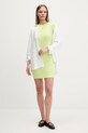 Tommy Jeans sukienka bodycon bawełniana z elastanem DW0DW22613 zielony SS26