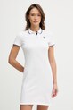 U.S. Polo Assn. sukienka bawełniana POLO DRESS bawełna biały WUP1312