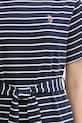 U.S. Polo Assn. bavlnené šaty BOAT NECK BOXY SLEEVE STRIPE MIDI WUP2263 tmavomodrá