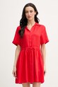 Tommy Hilfiger ljetna haljina od lana crvena WW0WW48950