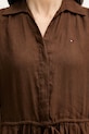Tommy Hilfiger vestito d'estate in lino WW0WW48950 marrone