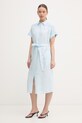 Tommy Hilfiger ljetna haljina od lana WW0WW49641 plava SS26