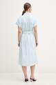 Odjeća Tommy Hilfiger ljetna haljina od lana WW0WW49641 plava