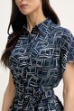 Tommy Hilfiger ljetna haljina od lana WW0WW49641 mornarsko plava
