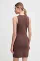 Odzież Gaudi sukienka z wiskozą 611FD13005 brązowy
