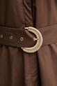 Gaudi sukienka koszulowa bawełniana 611FD15006 brązowy