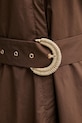 Gaudi sukienka koszulowa bawełniana 611FD15006 brązowy