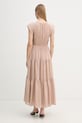 Odzież Gaudi sukienka babydoll z wiskozy 611FD15021 beżowy
