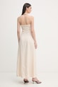 Odzież Gaudi sukienka halter z lnem 611FD15041 beżowy