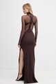 Elisabetta Franchi sukienka z wiskozą ABR2263E2 brązowy SS26