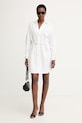 Armani Exchange haljina od pamuka XW002007.AF18862 bijela SS26