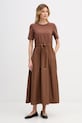 OUI sukienka brązowy 97171