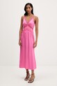 Never Fully Dressed sukienka wiskozowa casual różowy NFDDR3240
