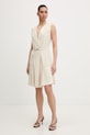 BOSS sukienka z wiskozy Dimosa-Mini 50554224 beżowy SS26