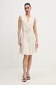 BOSS sukienka z wiskozy Dimosa-Mini beżowy 50554224