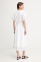 Odjeća BOSS ljetna haljina s dodatkom lana Doralia 50556233 bijela