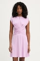 BOSS sukienka z wiskozy Devari fioletowy 50556597