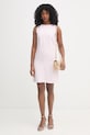 BOSS sukienka z lnem Dinderal 50557447 różowy SS26
