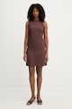 BOSS sukienka z lnem Dinderal 50557447 brązowy SS26