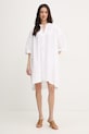 BOSS sukienka bawełniana Dollana 50558465 biały SS26