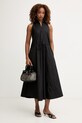 BOSS haljina od pamuka Dimica 50558472 crna SS26