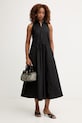 BOSS haljina od pamuka Dimica 50558472 crna SS26