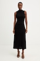 BOSS šaty z viskózy Eylai černá 50557369