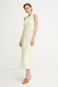 BOSS Orange сукня з льоном C Delinna зелений 50559243