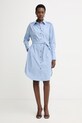 BOSS Orange košeľové šaty bavlnené C Delegant 3 modrá 50561950