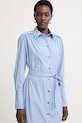 BOSS Orange haljina u stilu košulje od pamuka C Delegant 3 plava 50561950